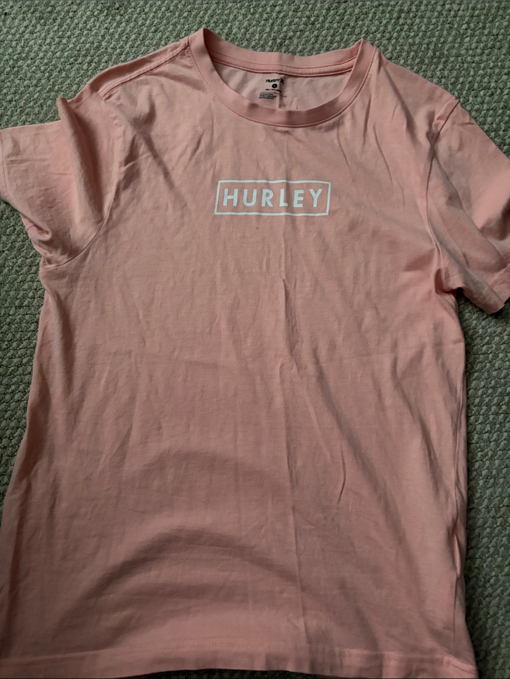 Hurley Pink Logo Short Sleeve Tee